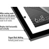 image:imageAmericanflat 8x10 Picture Frame with ShatterResistant Glass  Use as 5x7 Frame with Mat or Display 8x10 Photo Without Mat  Streamline Collection  Picture Frames for Tabletop and Wall  White  Shatterresistant glass wall or tabletop display with included easel sawtooth hangers included secure turntab backingBlack
