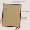 image:imageAmericanflat 8x10 Picture Frame with ShatterResistant Glass  Use as 5x7 Frame with Mat or Display 8x10 Photo Without Mat  Streamline Collection  Picture Frames for Tabletop and Wall  White  Shatterresistant glass wall or tabletop display with included easel sawtooth hangers included secure turntab backingBlack