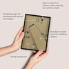 image:imageAmericanflat 8x10 Picture Frame with ShatterResistant Glass  Use as 5x7 Frame with Mat or Display 8x10 Photo Without Mat  Streamline Collection  Picture Frames for Tabletop and Wall  White  Shatterresistant glass wall or tabletop display with included easel sawtooth hangers included secure turntab backingBlack