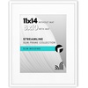 image:imageAmericanflat 8x10 Picture Frame with ShatterResistant Glass  Use as 5x7 Frame with Mat or Display 8x10 Photo Without Mat  Streamline Collection  Picture Frames for Tabletop and Wall  White  Shatterresistant glass wall or tabletop display with included easel sawtooth hangers included secure turntab backingWhite