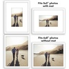 image:imageAmericanflat 8x10 Picture Frame with ShatterResistant Glass  Use as 5x7 Frame with Mat or Display 8x10 Photo Without Mat  Streamline Collection  Picture Frames for Tabletop and Wall  White  Shatterresistant glass wall or tabletop display with included easel sawtooth hangers included secure turntab backingWhite