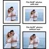 image:imageAmericanflat 8x10 Picture Frame with ShatterResistant Glass  Use as 5x7 Frame with Mat or Display 8x10 Photo Without Mat  Streamline Collection  Picture Frames for Tabletop and Wall  White  Shatterresistant glass wall or tabletop display with included easel sawtooth hangers included secure turntab backingBlack