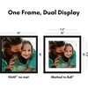 image:imageAmericanflat 8x10 Picture Frame with ShatterResistant Glass  Use as 5x7 Frame with Mat or Display 8x10 Photo Without Mat  Streamline Collection  Picture Frames for Tabletop and Wall  White  Shatterresistant glass wall or tabletop display with included easel sawtooth hangers included secure turntab backingBlack