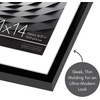 image:imageAmericanflat 8x10 Picture Frame with ShatterResistant Glass  Use as 5x7 Frame with Mat or Display 8x10 Photo Without Mat  Streamline Collection  Picture Frames for Tabletop and Wall  White  Shatterresistant glass wall or tabletop display with included easel sawtooth hangers included secure turntab backingBlack