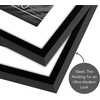 image:imageAmericanflat 8x10 Picture Frame with ShatterResistant Glass  Use as 5x7 Frame with Mat or Display 8x10 Photo Without Mat  Streamline Collection  Picture Frames for Tabletop and Wall  White  Shatterresistant glass wall or tabletop display with included easel sawtooth hangers included secure turntab backingBlack