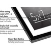 image:imageAmericanflat 8x10 Picture Frame with ShatterResistant Glass  Use as 5x7 Frame with Mat or Display 8x10 Photo Without Mat  Streamline Collection  Picture Frames for Tabletop and Wall  White  Shatterresistant glass wall or tabletop display with included easel sawtooth hangers included secure turntab backingBlack