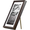 image:imageAmericanflat 8x10 Picture Frame with ShatterResistant Glass  Use as 5x7 Frame with Mat or Display 8x10 Photo Without Mat  Streamline Collection  Picture Frames for Tabletop and Wall  White  Shatterresistant glass wall or tabletop display with included easel sawtooth hangers included secure turntab backingMahogany