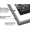 image:imageAmericanflat 8x10 Picture Frame with ShatterResistant Glass  Use as 5x7 Frame with Mat or Display 8x10 Photo Without Mat  Streamline Collection  Picture Frames for Tabletop and Wall  White  Shatterresistant glass wall or tabletop display with included easel sawtooth hangers included secure turntab backingGrey