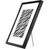 image:imageAmericanflat 8x10 Picture Frame with ShatterResistant Glass  Use as 5x7 Frame with Mat or Display 8x10 Photo Without Mat  Streamline Collection  Picture Frames for Tabletop and Wall  White  Shatterresistant glass wall or tabletop display with included easel sawtooth hangers included secure turntab backingBlack