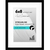 image:imageAmericanflat 8x10 Picture Frame with ShatterResistant Glass  Use as 5x7 Frame with Mat or Display 8x10 Photo Without Mat  Streamline Collection  Picture Frames for Tabletop and Wall  White  Shatterresistant glass wall or tabletop display with included easel sawtooth hangers included secure turntab backingBlack