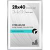 image:imageAmericanflat 8x10 Picture Frame with ShatterResistant Glass  Use as 5x7 Frame with Mat or Display 8x10 Photo Without Mat  Streamline Collection  Picture Frames for Tabletop and Wall  White  Shatterresistant glass wall or tabletop display with included easel sawtooth hangers included secure turntab backingSilver