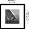 image:imageAmericanflat 8x10 Picture Frame with ShatterResistant Glass  Use as 5x7 Frame with Mat or Display 8x10 Photo Without Mat  Streamline Collection  Picture Frames for Tabletop and Wall  White  Shatterresistant glass wall or tabletop display with included easel sawtooth hangers included secure turntab backingBlack