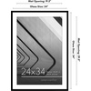 image:imageAmericanflat 8x10 Picture Frame with ShatterResistant Glass  Use as 5x7 Frame with Mat or Display 8x10 Photo Without Mat  Streamline Collection  Picture Frames for Tabletop and Wall  White  Shatterresistant glass wall or tabletop display with included easel sawtooth hangers included secure turntab backingBlack