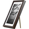 image:imageAmericanflat 8x10 Picture Frame with ShatterResistant Glass  Use as 5x7 Frame with Mat or Display 8x10 Photo Without Mat  Streamline Collection  Picture Frames for Tabletop and Wall  White  Shatterresistant glass wall or tabletop display with included easel sawtooth hangers included secure turntab backingWalnut