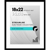 image:imageAmericanflat 8x10 Picture Frame with ShatterResistant Glass  Use as 5x7 Frame with Mat or Display 8x10 Photo Without Mat  Streamline Collection  Picture Frames for Tabletop and Wall  White  Shatterresistant glass wall or tabletop display with included easel sawtooth hangers included secure turntab backingBlack