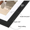 image:imageAmericanflat 8x12 Picture Frame with ShatterResistant Glass  Signature Collection  GalleryStyle Frames Made of Engineered Wood  Photo Frame for Tabletop and Wall Display  DriftwoodBlack
