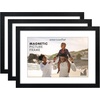 image:imageAmericanflat 8x12 Picture Frame with ShatterResistant Glass  Signature Collection  GalleryStyle Frames Made of Engineered Wood  Photo Frame for Tabletop and Wall Display  DriftwoodBlack