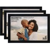 image:imageAmericanflat 8x12 Picture Frame with ShatterResistant Glass  Signature Collection  GalleryStyle Frames Made of Engineered Wood  Photo Frame for Tabletop and Wall Display  DriftwoodBlack