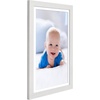 image:imageAmericanflat 8x8 Picture Frame  Matted to 5x5  Engineered Wood  White  Shatterresistant glass wall or tabletop display with included easel sawtooth hangers included secure turntab backingWhite