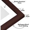 image:imageAmericanflat 8x8 Picture Frame  Matted to 5x5  Engineered Wood  White  Shatterresistant glass wall or tabletop display with included easel sawtooth hangers included secure turntab backingMahogany