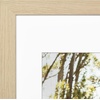 image:imageAmericanflat 8x8 Picture Frame  Matted to 5x5  Engineered Wood  White  Shatterresistant glass wall or tabletop display with included easel sawtooth hangers included secure turntab backingNatural Oak