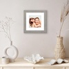 image:imageAmericanflat 8x8 Picture Frame  Matted to 5x5  Engineered Wood  White  Shatterresistant glass wall or tabletop display with included easel sawtooth hangers included secure turntab backingGrey Wood