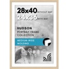 image:imageAmericanflat 8x8 Picture Frame  Matted to 5x5  Engineered Wood  White  Shatterresistant glass wall or tabletop display with included easel sawtooth hangers included secure turntab backingNatural Oak