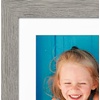 image:imageAmericanflat 8x8 Picture Frame  Matted to 5x5  Engineered Wood  White  Shatterresistant glass wall or tabletop display with included easel sawtooth hangers included secure turntab backingGrey Wood