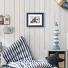 image:imageAmericanflat 8x8 Picture Frame  Matted to 5x5  Engineered Wood  White  Shatterresistant glass wall or tabletop display with included easel sawtooth hangers included secure turntab backingBlue