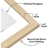 image:imageAmericanflat 8x8 Picture Frame  Matted to 5x5  Engineered Wood  White  Shatterresistant glass wall or tabletop display with included easel sawtooth hangers included secure turntab backingNatural Oak