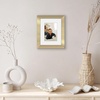 image:imageAmericanflat 8x8 Picture Frame  Matted to 5x5  Engineered Wood  White  Shatterresistant glass wall or tabletop display with included easel sawtooth hangers included secure turntab backingGold