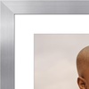 image:imageAmericanflat 8x8 Picture Frame  Matted to 5x5  Engineered Wood  White  Shatterresistant glass wall or tabletop display with included easel sawtooth hangers included secure turntab backingSilver