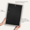 image:imageAmericanflat 8x8 Picture Frame  Matted to 5x5  Engineered Wood  White  Shatterresistant glass wall or tabletop display with included easel sawtooth hangers included secure turntab backingGrey Wood