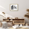 image:imageAmericanflat 8x8 Picture Frame  Matted to 5x5  Engineered Wood  White  Shatterresistant glass wall or tabletop display with included easel sawtooth hangers included secure turntab backingGold
