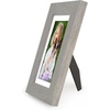 image:imageAmericanflat 8x8 Picture Frame  Matted to 5x5  Engineered Wood  White  Shatterresistant glass wall or tabletop display with included easel sawtooth hangers included secure turntab backingGrey Wood
