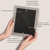 image:imageAmericanflat 8x8 Picture Frame  Matted to 5x5  Engineered Wood  White  Shatterresistant glass wall or tabletop display with included easel sawtooth hangers included secure turntab backingGrey Wood