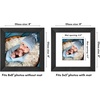 image:imageAmericanflat 8x8 Picture Frame  Matted to 5x5  Engineered Wood  White  Shatterresistant glass wall or tabletop display with included easel sawtooth hangers included secure turntab backingBlack