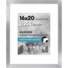 image:imageAmericanflat 8x8 Picture Frame  Matted to 5x5  Engineered Wood  White  Shatterresistant glass wall or tabletop display with included easel sawtooth hangers included secure turntab backingSilver