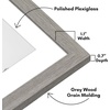 image:imageAmericanflat 8x8 Picture Frame  Matted to 5x5  Engineered Wood  White  Shatterresistant glass wall or tabletop display with included easel sawtooth hangers included secure turntab backingGrey Wood