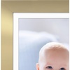 image:imageAmericanflat 8x8 Picture Frame  Matted to 5x5  Engineered Wood  White  Shatterresistant glass wall or tabletop display with included easel sawtooth hangers included secure turntab backingGold