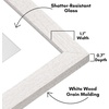 image:imageAmericanflat 8x8 Picture Frame  Matted to 5x5  Engineered Wood  White  Shatterresistant glass wall or tabletop display with included easel sawtooth hangers included secure turntab backingWhite
