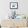 image:imageAmericanflat 8x8 Picture Frame  Matted to 5x5  Engineered Wood  White  Shatterresistant glass wall or tabletop display with included easel sawtooth hangers included secure turntab backingBlue