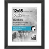 image:imageAmericanflat 8x8 Picture Frame  Matted to 5x5  Engineered Wood  White  Shatterresistant glass wall or tabletop display with included easel sawtooth hangers included secure turntab backingBlack