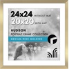 image:imageAmericanflat 8x8 Picture Frame  Matted to 5x5  Engineered Wood  White  Shatterresistant glass wall or tabletop display with included easel sawtooth hangers included secure turntab backingGold