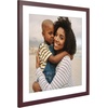 image:imageAmericanflat 8x8 Picture Frame  Matted to 5x5  Engineered Wood  White  Shatterresistant glass wall or tabletop display with included easel sawtooth hangers included secure turntab backingMahogany