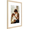 image:imageAmericanflat 8x8 Picture Frame  Matted to 5x5  Engineered Wood  White  Shatterresistant glass wall or tabletop display with included easel sawtooth hangers included secure turntab backingNatural Oak
