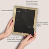 image:imageAmericanflat 8x8 Picture Frame  Matted to 5x5  Engineered Wood  White  Shatterresistant glass wall or tabletop display with included easel sawtooth hangers included secure turntab backingGold