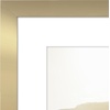 image:imageAmericanflat 8x8 Picture Frame  Matted to 5x5  Engineered Wood  White  Shatterresistant glass wall or tabletop display with included easel sawtooth hangers included secure turntab backingGold