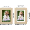 image:imageAmericanflat 8x8 Picture Frame  Matted to 5x5  Engineered Wood  White  Shatterresistant glass wall or tabletop display with included easel sawtooth hangers included secure turntab backingNatural Oak