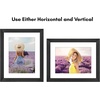 image:imageAmericanflat 8x8 Picture Frame  Matted to 5x5  Engineered Wood  White  Shatterresistant glass wall or tabletop display with included easel sawtooth hangers included secure turntab backingBlack